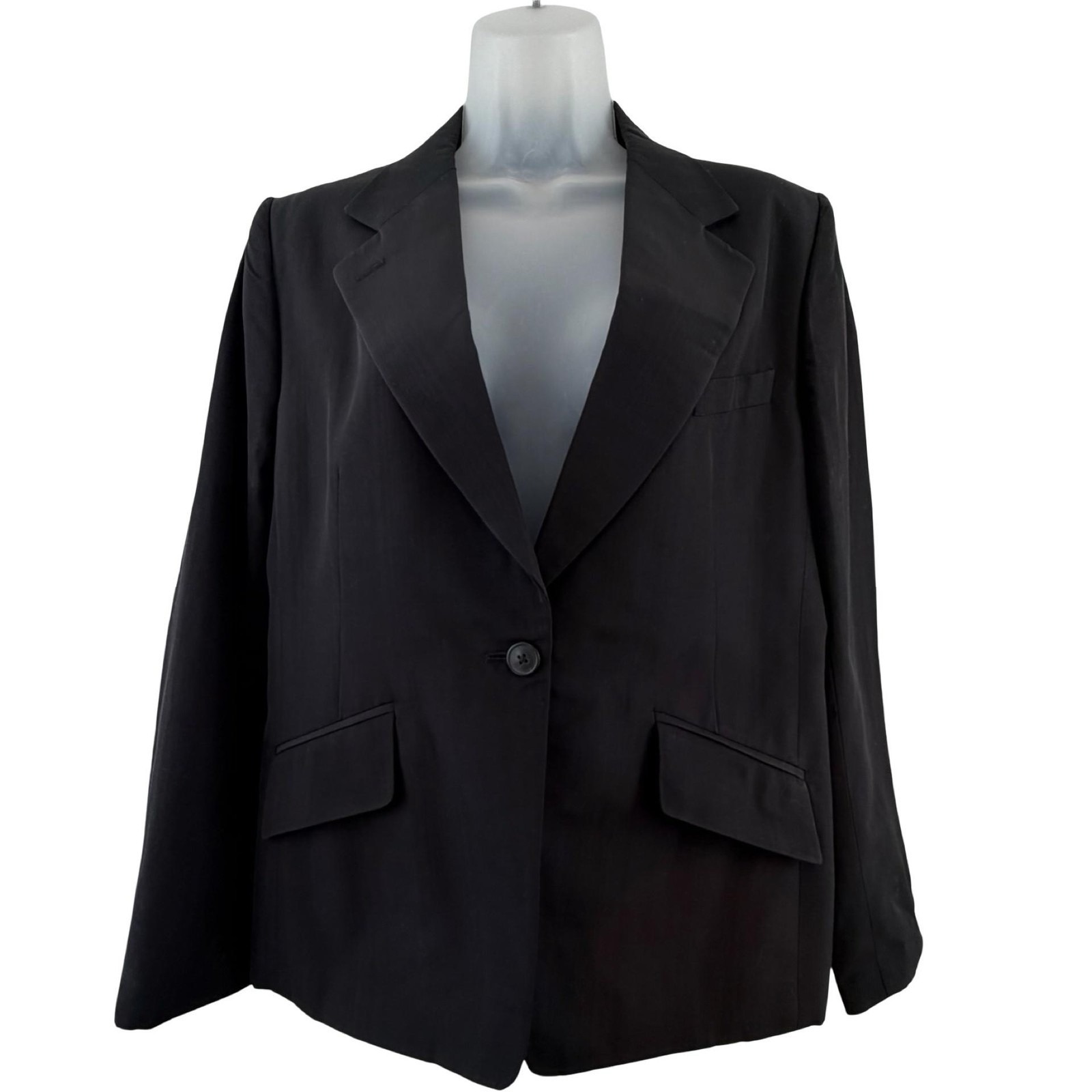 Dries Van Noten Blazer Womens 44 Us 8 Black Subtle Pattern Sheen Tailored Jacket